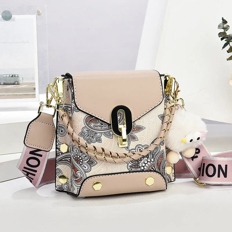 REALAIOT 2025 High sense women's messenger mobile phone bag women's 2025 new hot-selling niche portable pu versatile shoulder bag women's bag