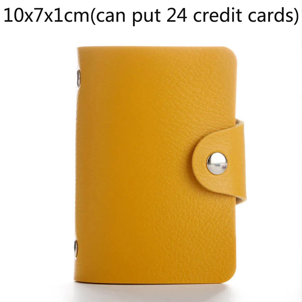 Realaiot 26 Card Slots Card Holder With Button Photocard ID Holder Photo Album Cute Cartoon Fruit Animal Print Name Card ID Holder Book