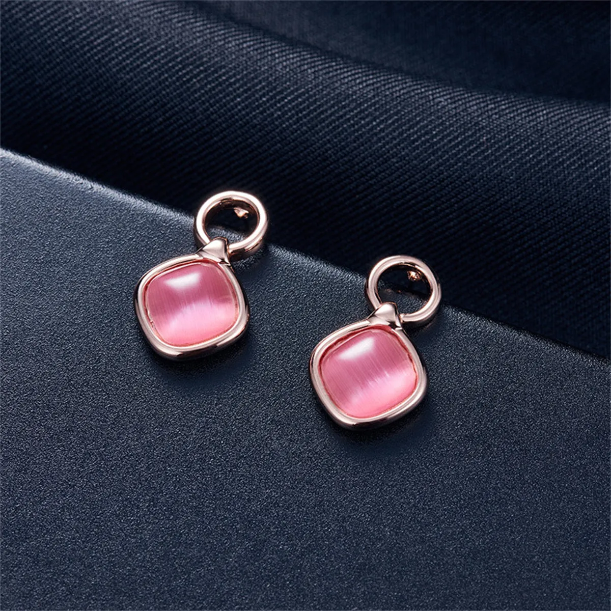 Red & 18K Rose Gold-Plated Pendant Necklace & Drop Earrings