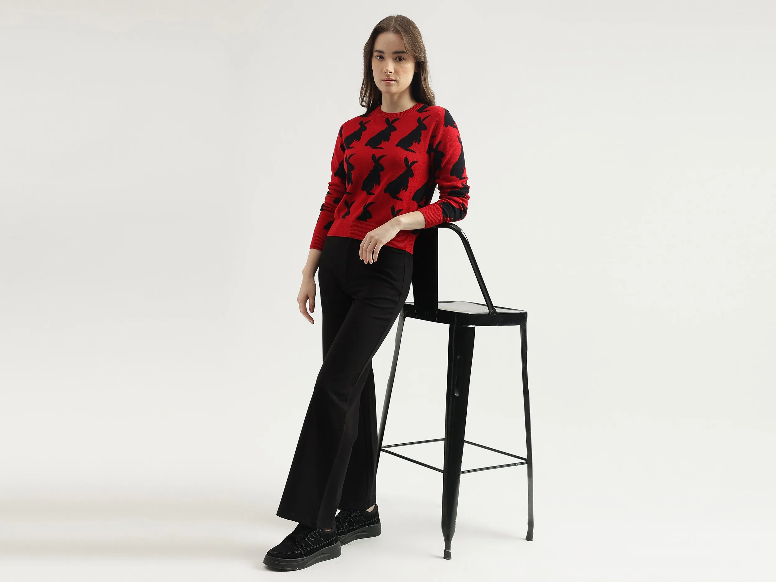 Regular Fit Solid Women's Trousers