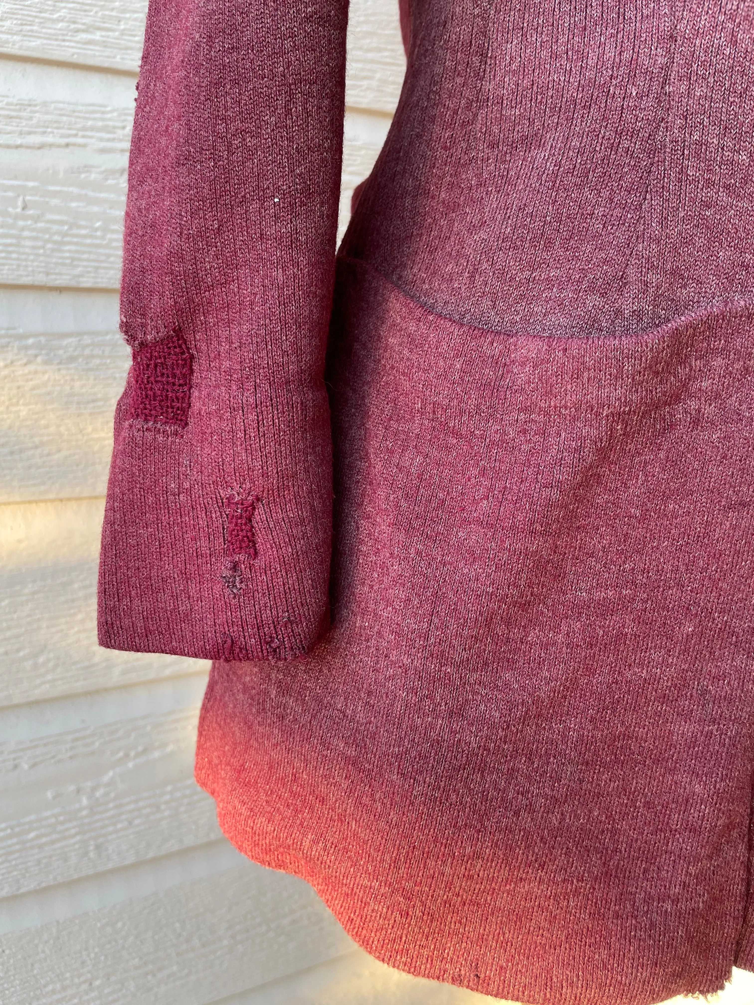 RESERVED- 1920s/1930s Maroon Knit Button Front Cardigan