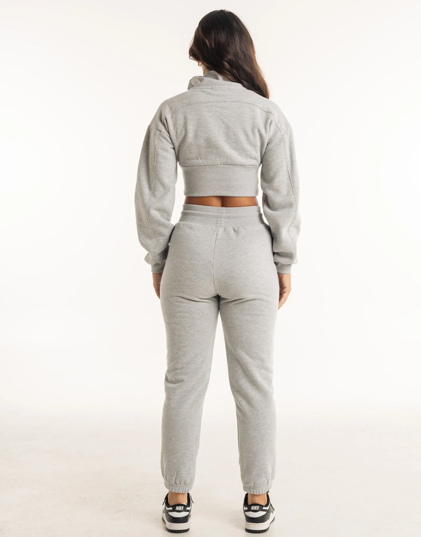 Revere 1/4 Zip Crewneck Sweater - Heather Grey