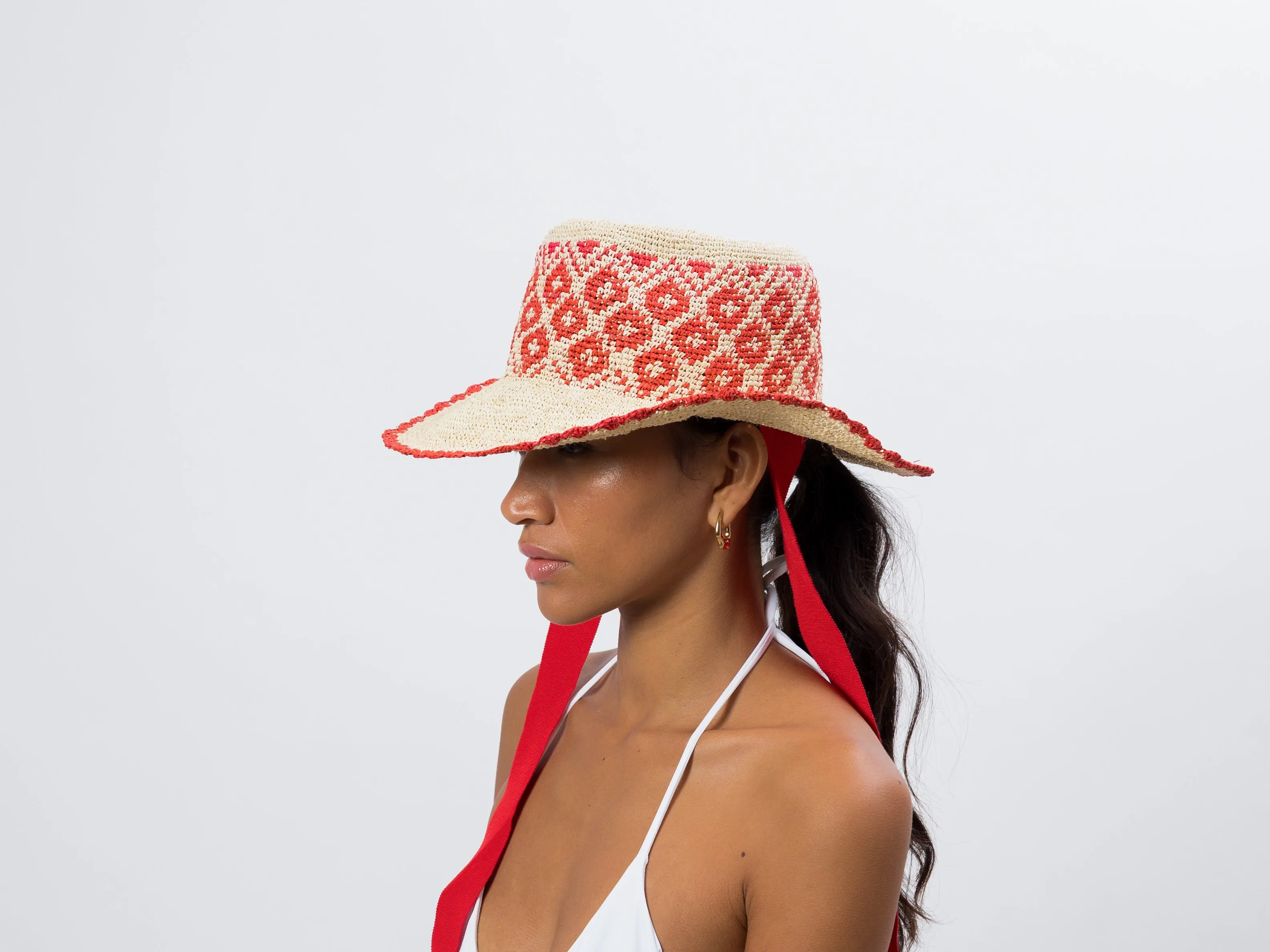 Rhombus Crochet Hippie Hat