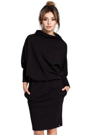 Ribbed Kimono Dress with Pockets