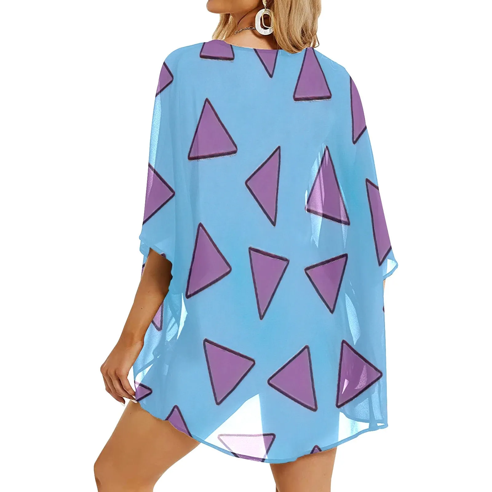 Rocko's Modern Life Print Women's Kimono Chiffon Cover Up
