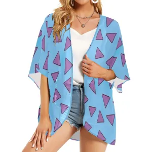 Rocko's Modern Life Print Women's Kimono Chiffon Cover Up