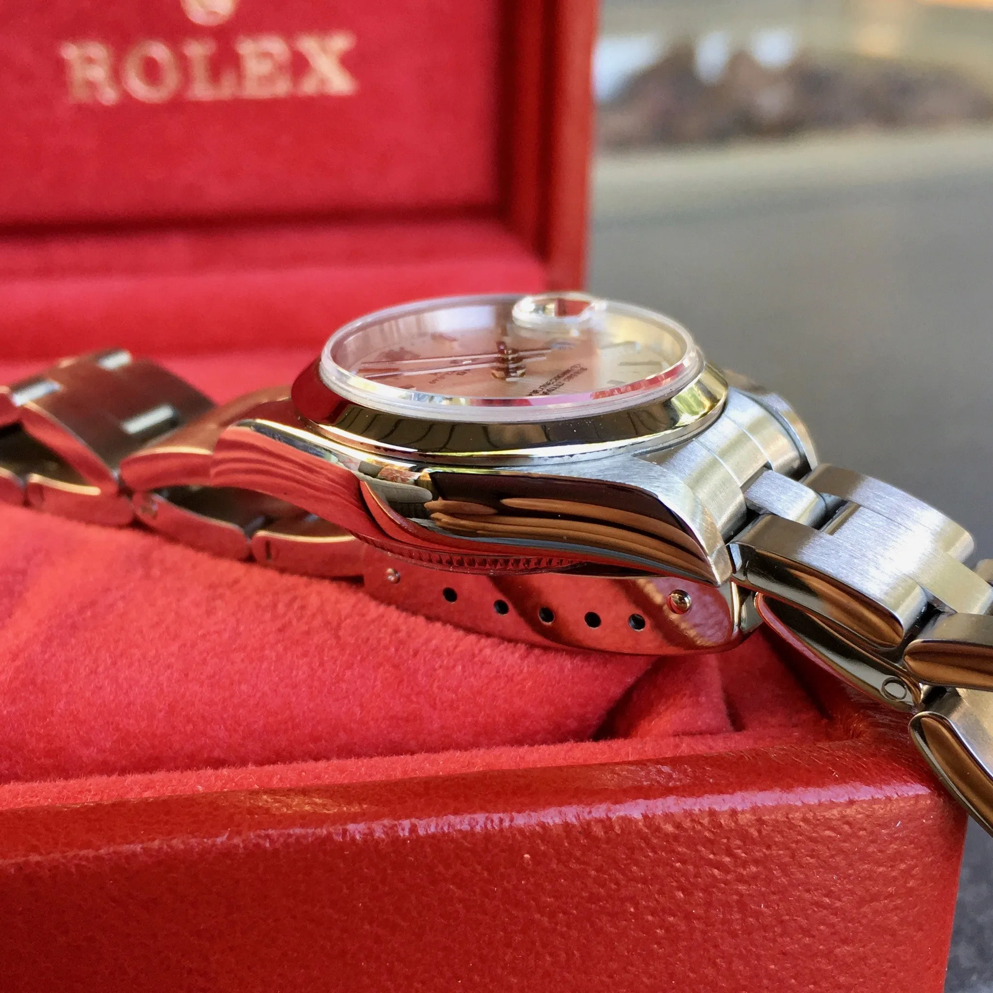 Rolex Date 79160 Silver Tapestry Automatic Stainless Steel Wristwatch Box Papers