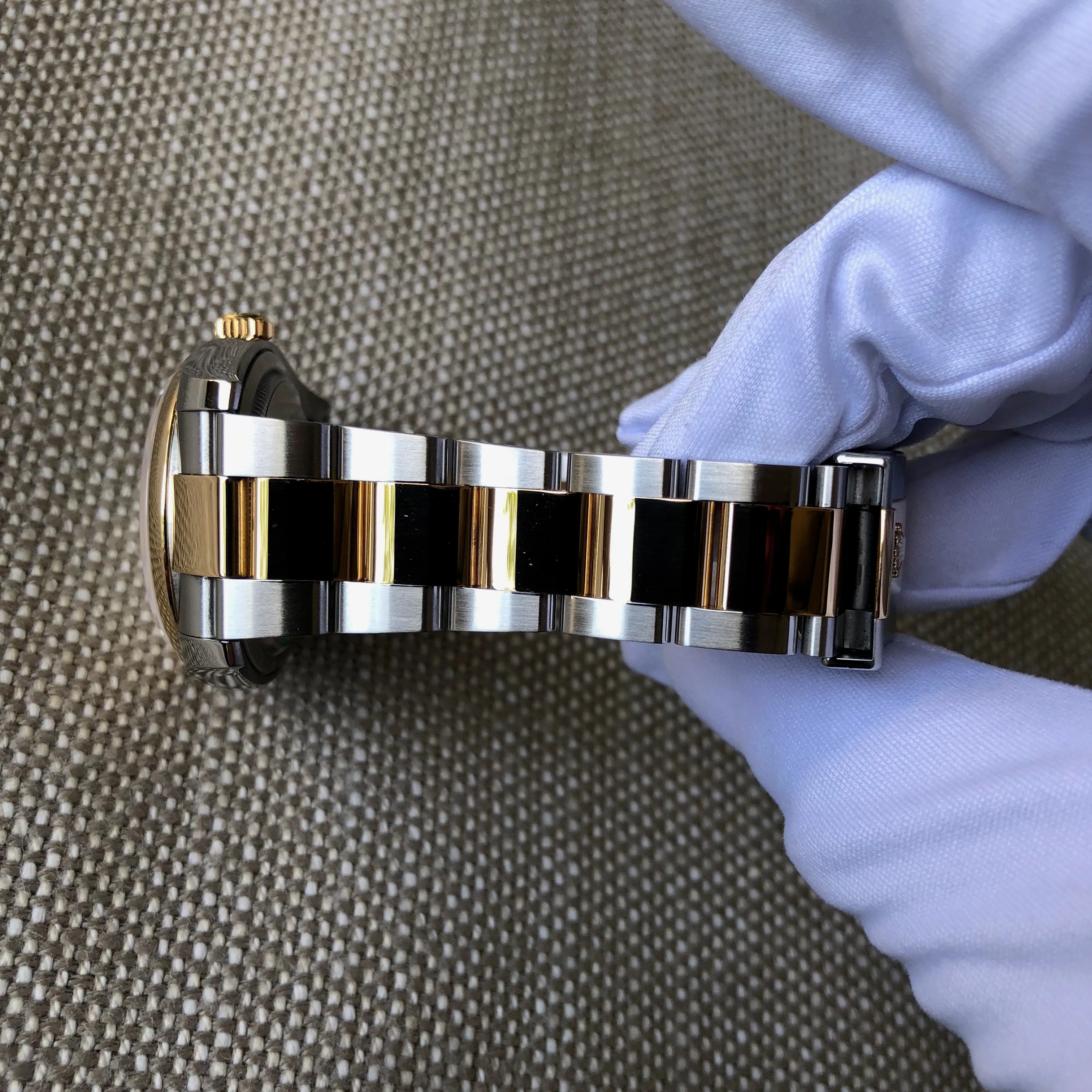 Rolex Datejust 116203 Two Tone Steel 18K Gold Silver Dial Scrambled Serial Wristwatch