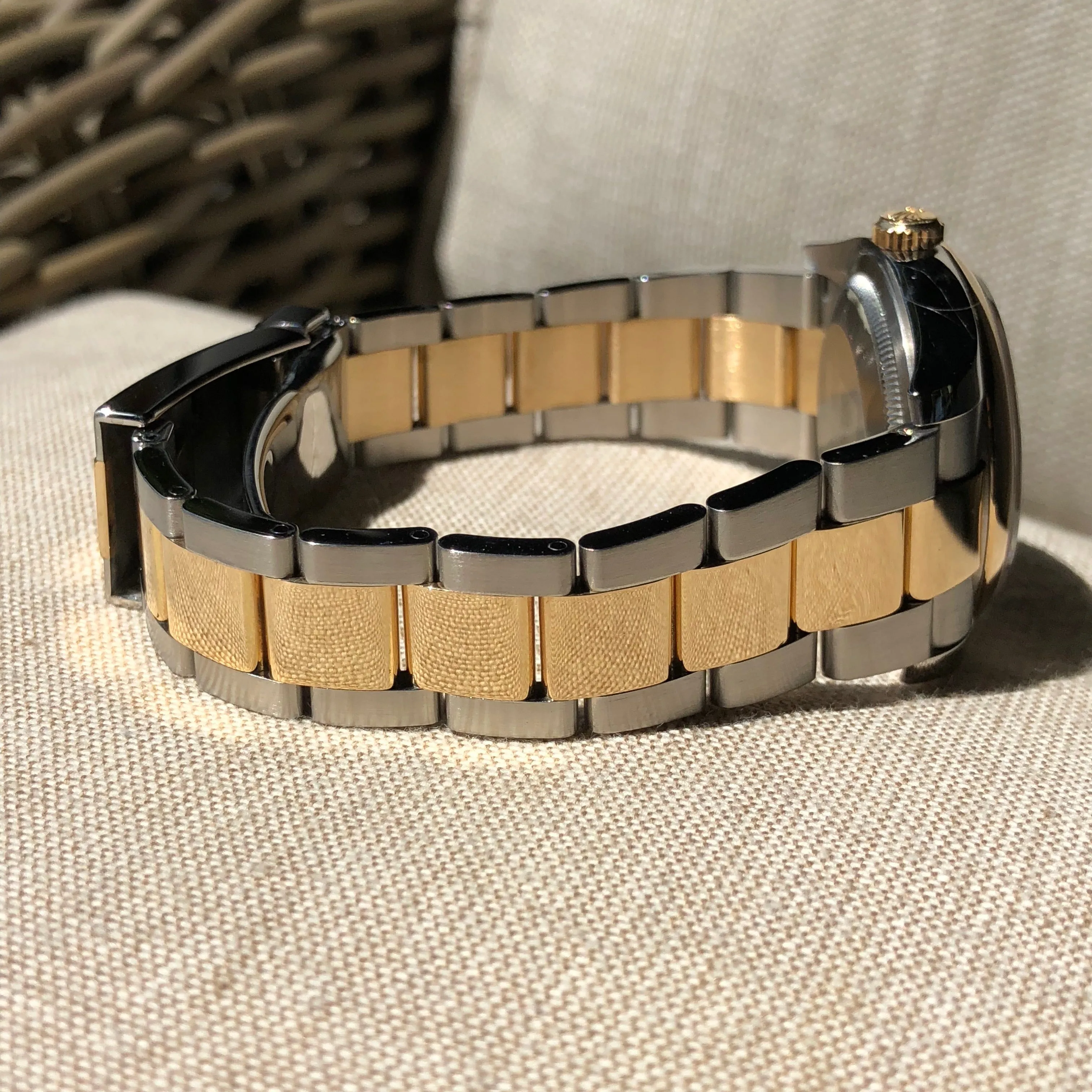 Rolex Datejust 116203 Two Tone Steel 18K Gold Silver Dial Scrambled Serial Wristwatch