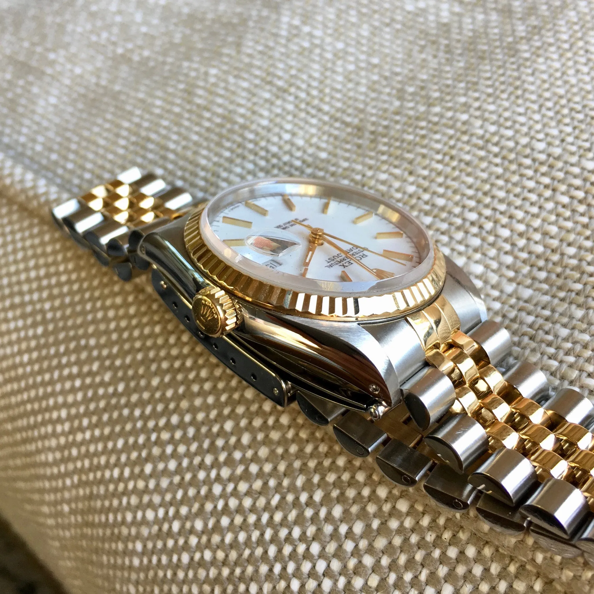 Rolex Datejust 16233 White Stick Two Tone Cal. 3135 "S" 1993 Serial Watch