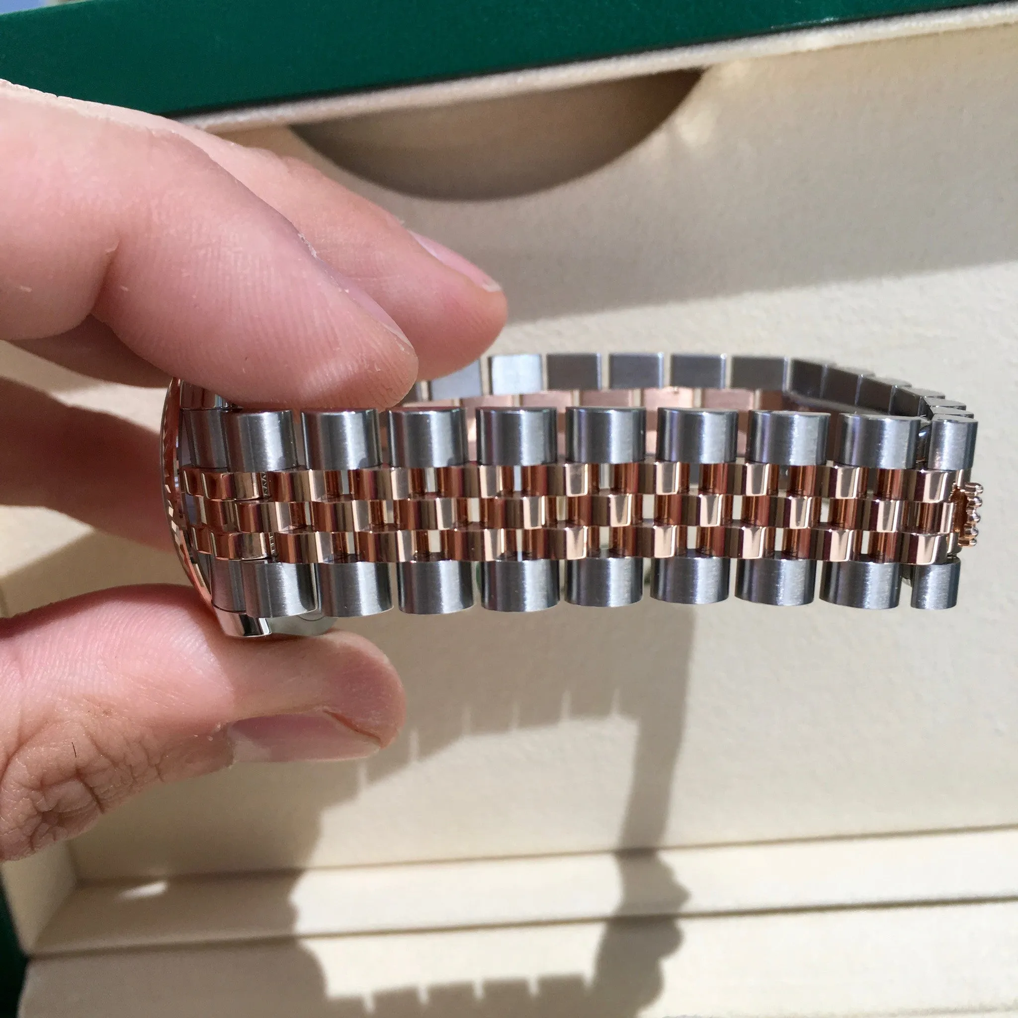 Rolex Datejust 178271 MOP Diamond Dial 31mm Midsize Steel Rose Gold Wristwatch Box Papers
