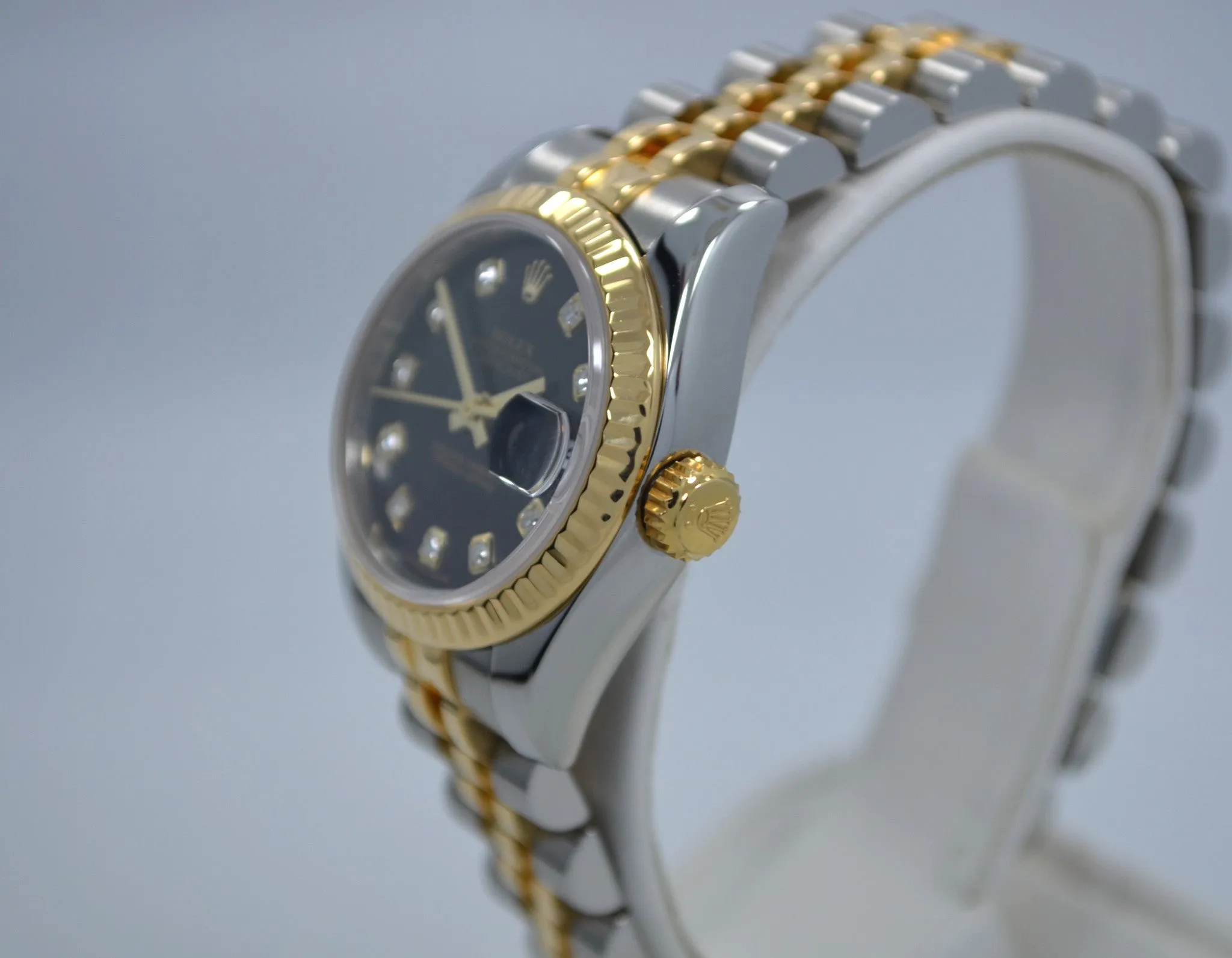 Rolex Datejust 179173 Ladies Diamond Dial Two Tone Steel Gold Random Serial Wristwatch