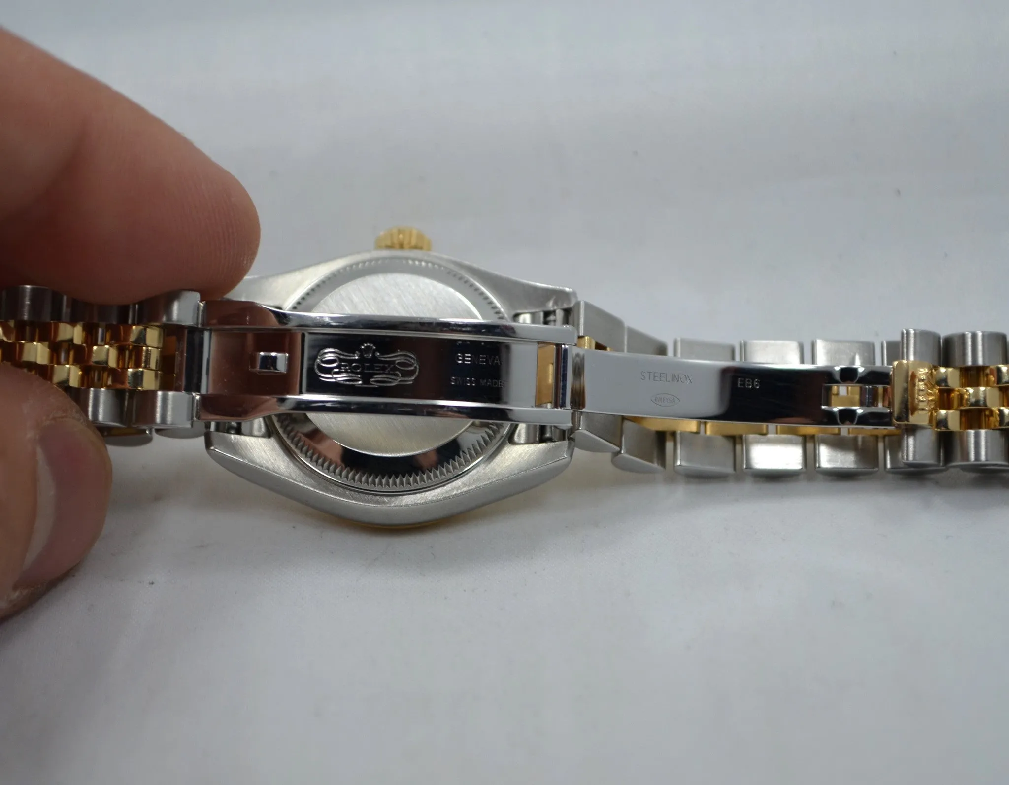 Rolex Datejust 179173 Ladies Diamond Dial Two Tone Steel Gold Random Serial Wristwatch