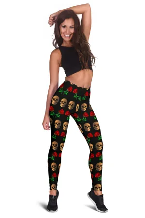 Roses and Skulls Women's Leggings