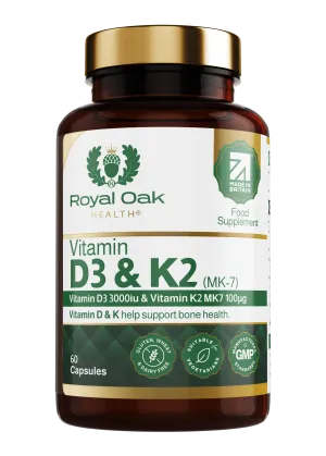 Royal oak Vitamin D3(3000iu) with Vitamin K2(mk7)