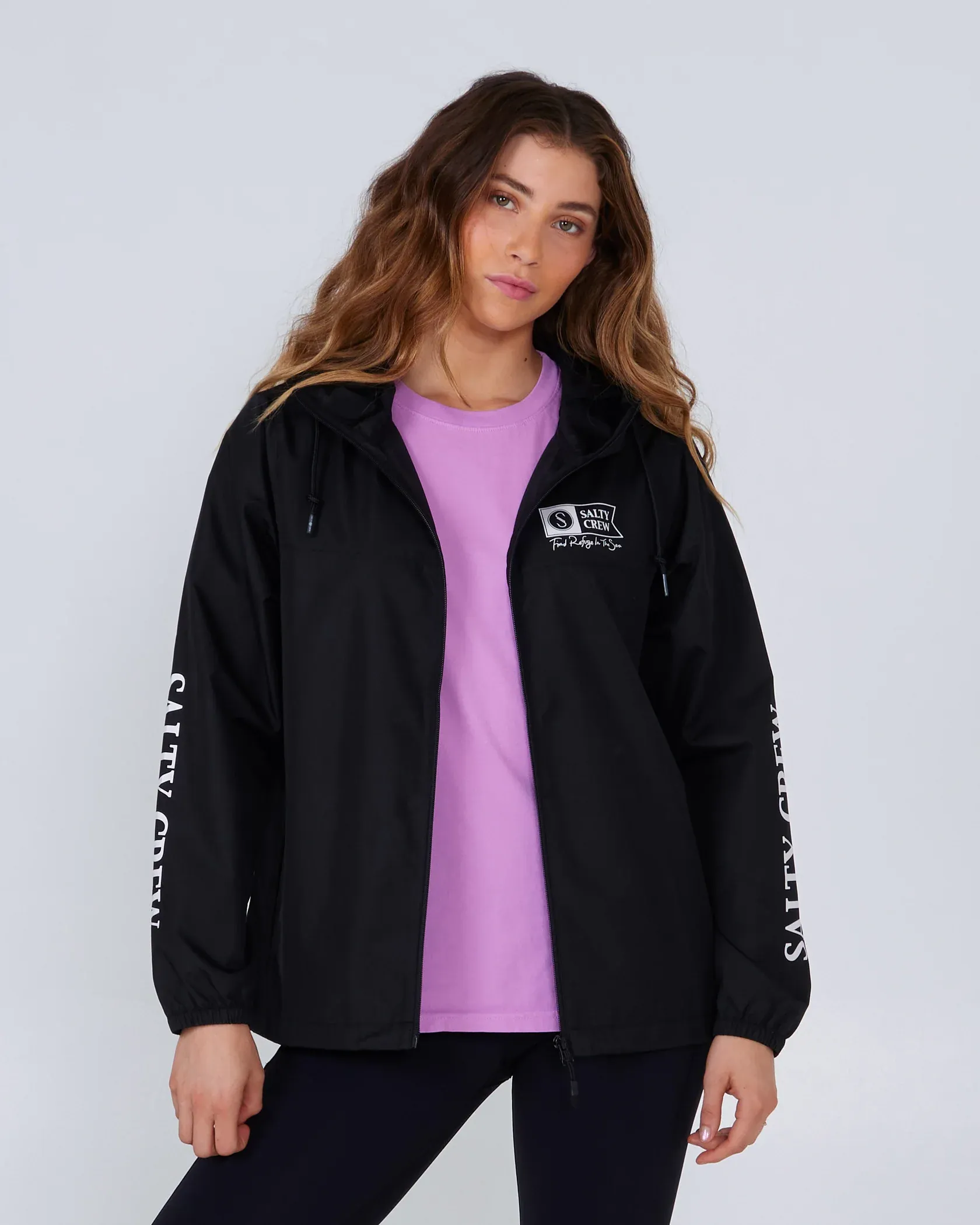 Salty Crew Women's Frits Windbreaker - Black