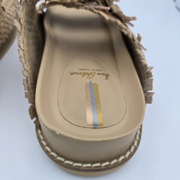 Sam Edelman Oaklyn Slide Sandals With Embelished Buckles, Women's 5M, Natural