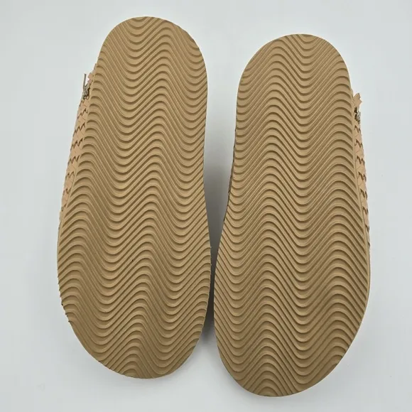 Sam Edelman Oaklyn Slide Sandals With Embelished Buckles, Women's 5M, Natural