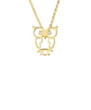 Samantha Faye Small Owl Pendant Necklace with Crystals