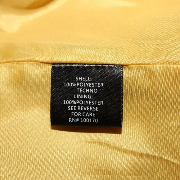 Sandro Studio Womens Mustard Yellow Gold Short Ruffle Collar Trench Coat Size XL