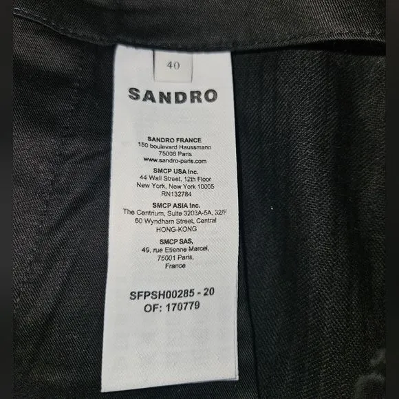 Sandro Women's Black High-Rise Corduroy Shorts Size 40 (U.S 8)