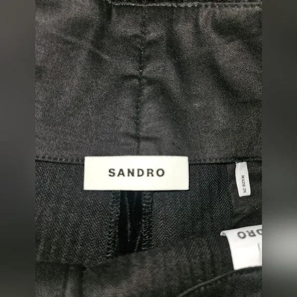 Sandro Women's Black High-Rise Corduroy Shorts Size 40 (U.S 8)