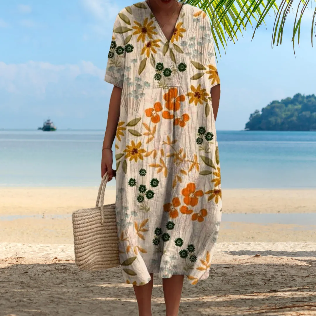 Sarah - Colorful Floral Summer Dress
