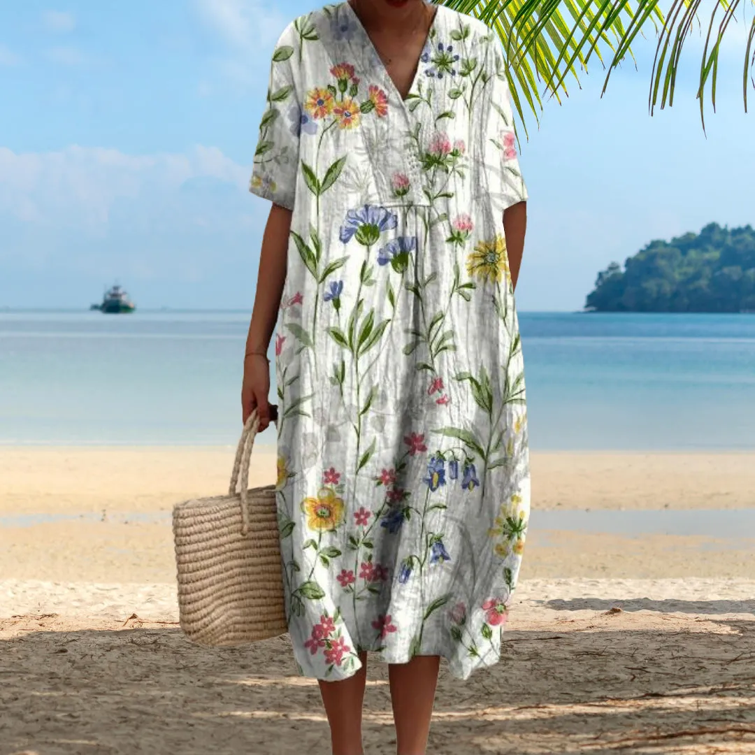 Sarah - Colorful Floral Summer Dress