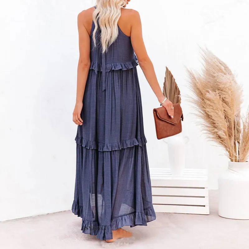 Sarah | Maxy Ruffle Halter Dress (Almost sold out)