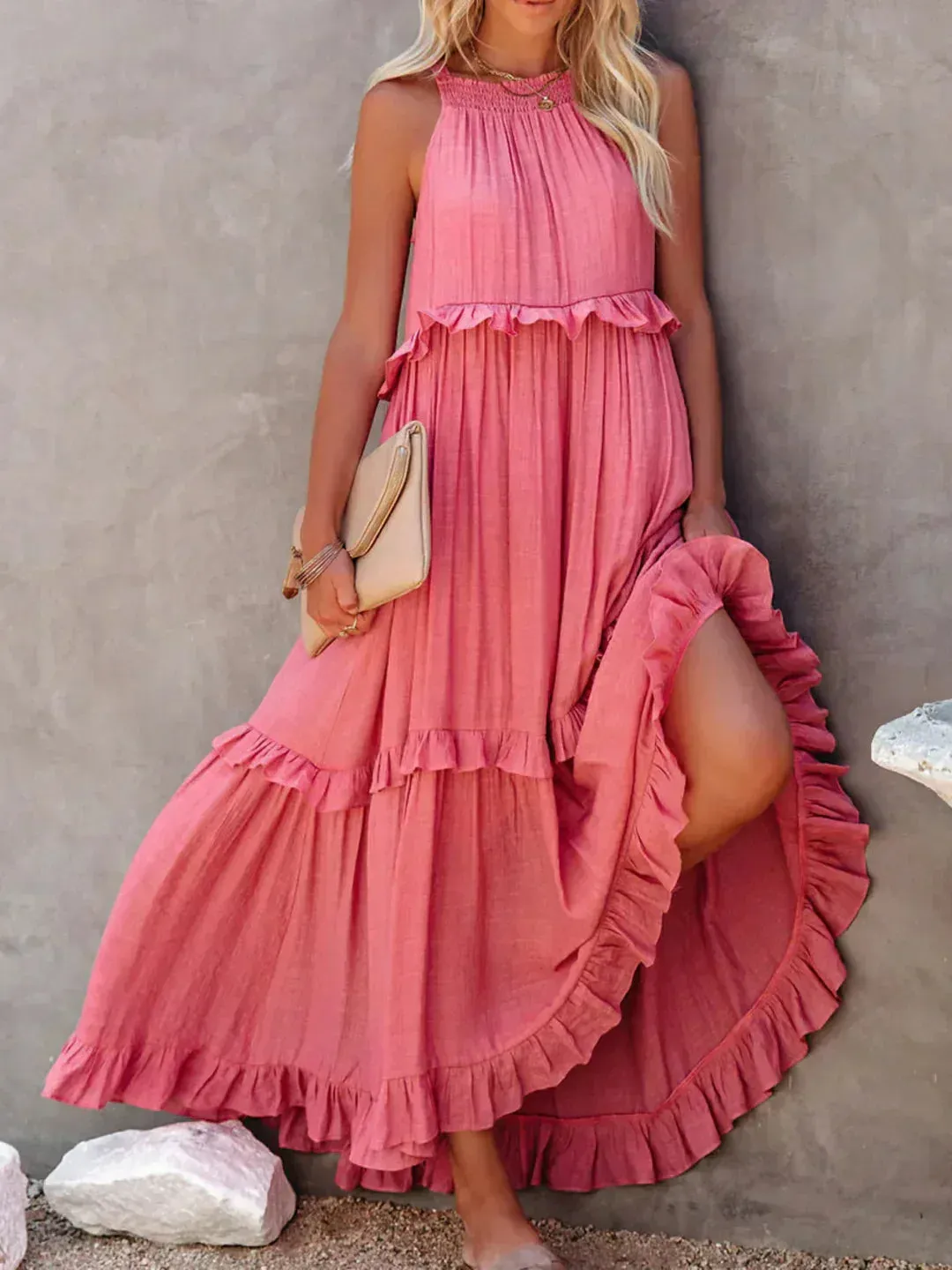 Sarah | Maxy Ruffle Halter Dress (Almost sold out)