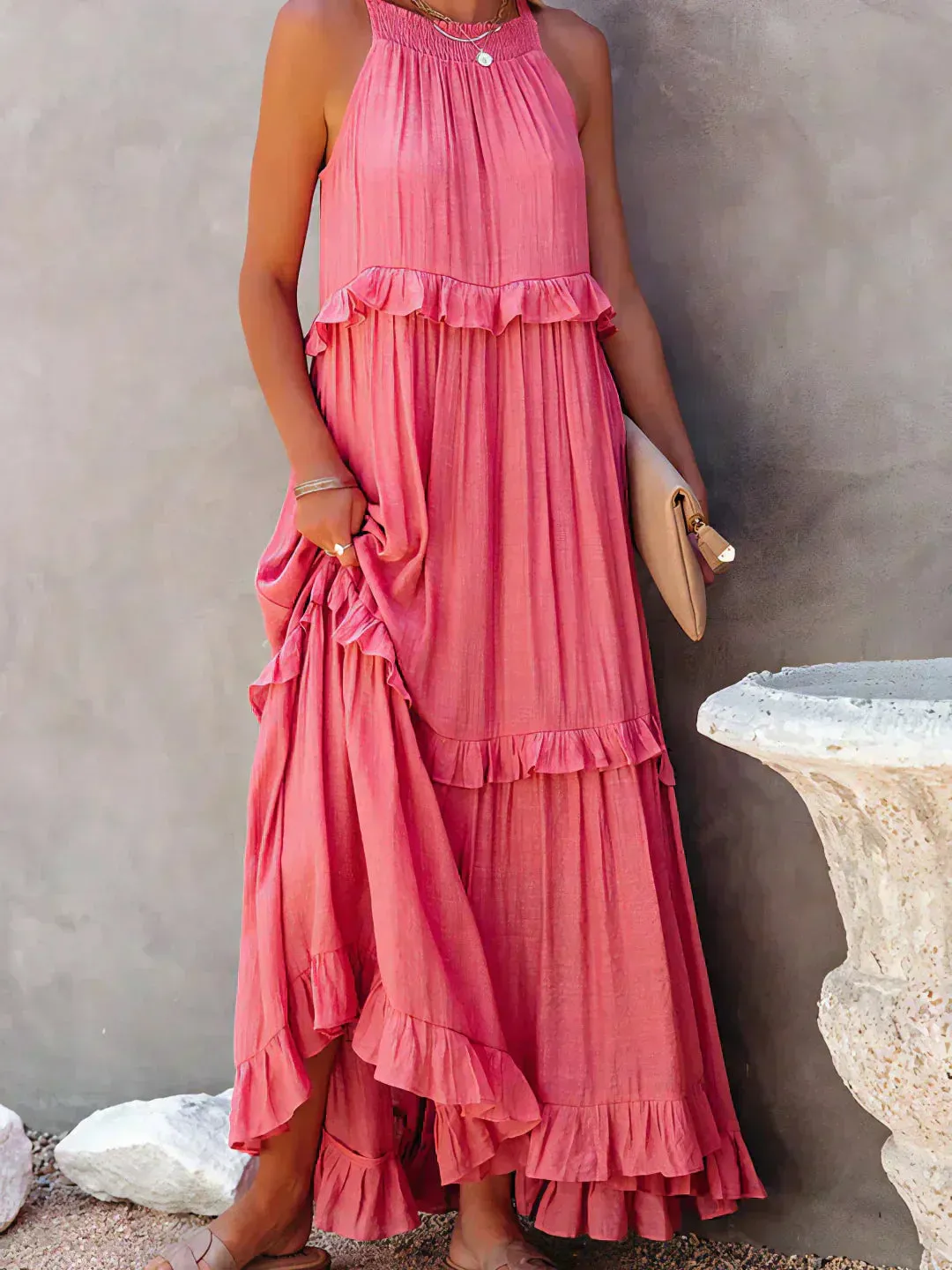 Sarah | Maxy Ruffle Halter Dress (Almost sold out)