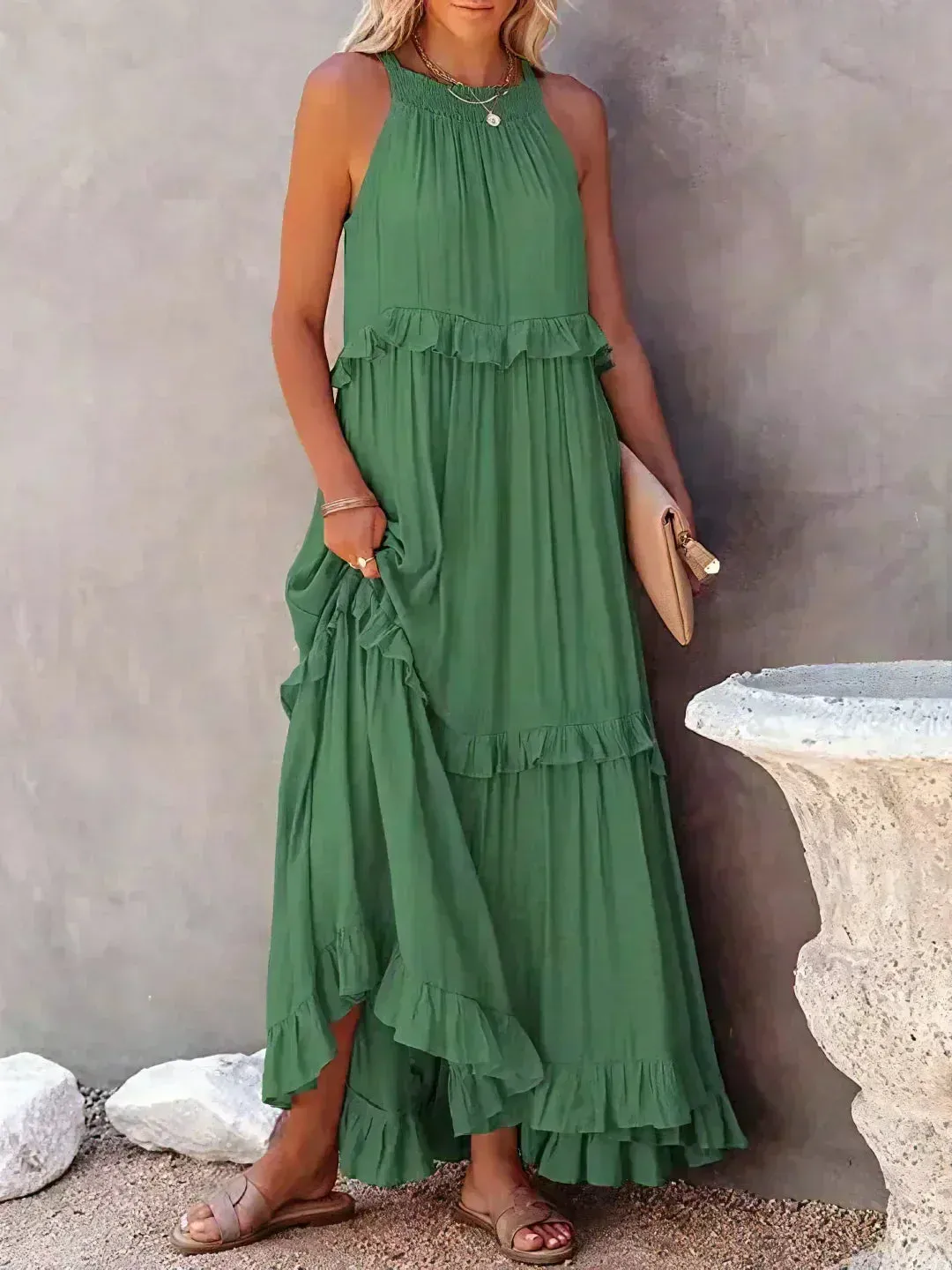 Sarah | Maxy Ruffle Halter Dress (Almost sold out)