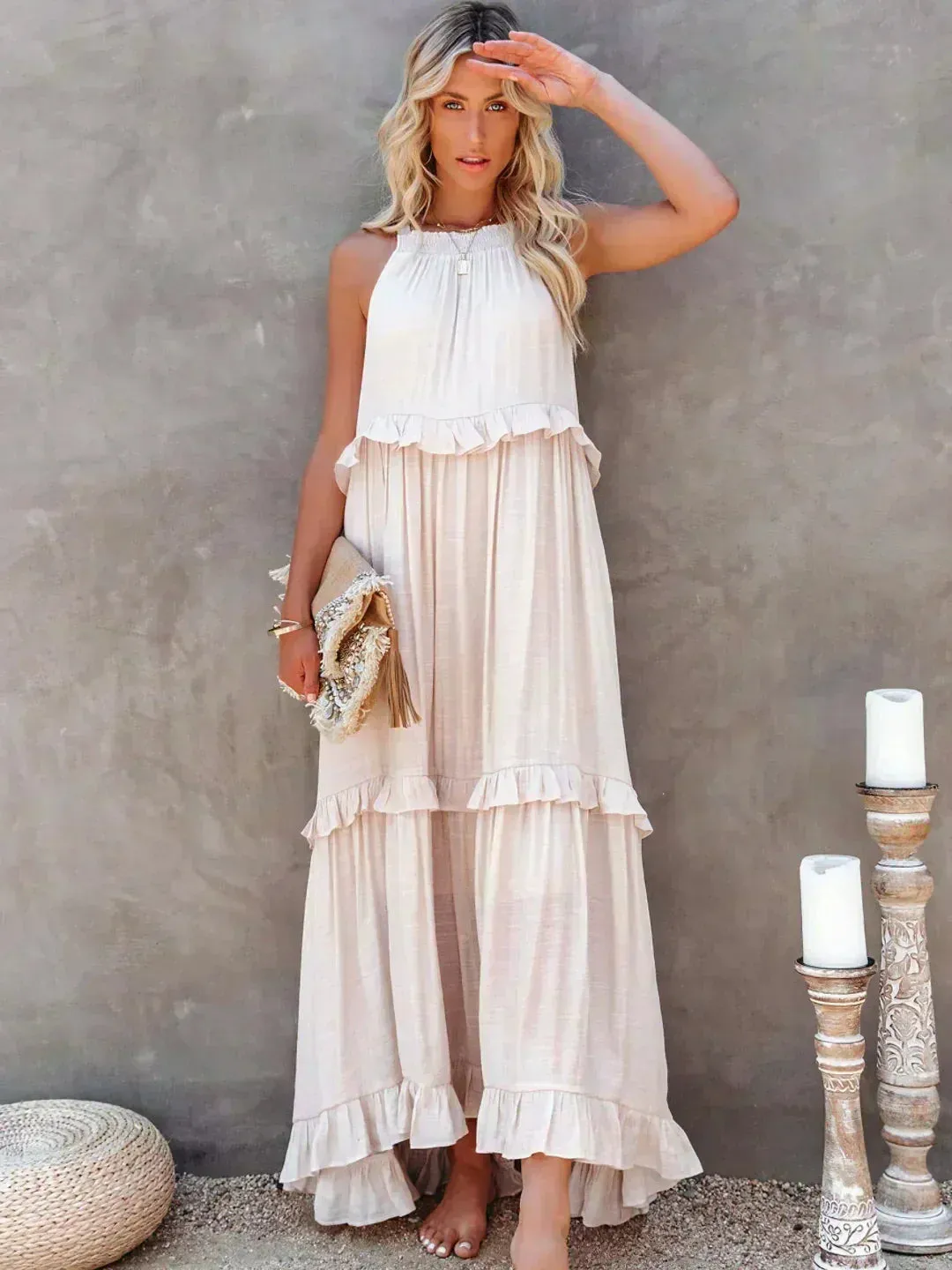 Sarah | Maxy Ruffle Halter Dress (Almost sold out)