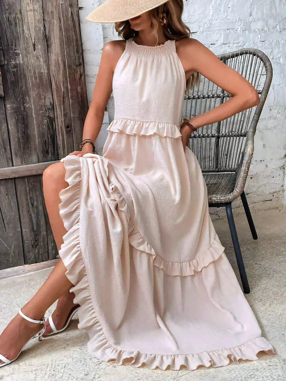 Sarah | Maxy Ruffle Halter Dress (Almost sold out)