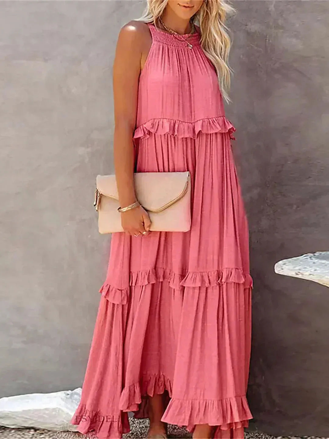 Sarah | Maxy Ruffle Halter Dress (Almost sold out)