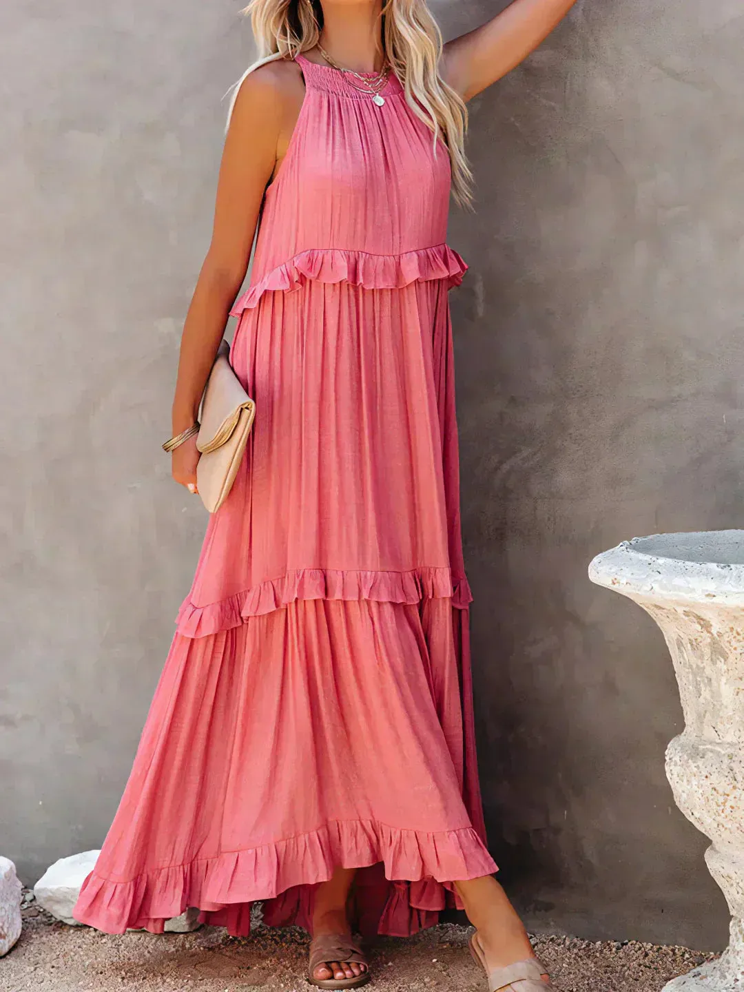 Sarah | Maxy Ruffle Halter Dress (Almost sold out)