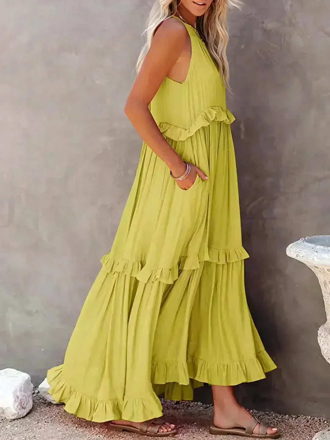 Sarah | Maxy Ruffle Halter Dress (Almost sold out)