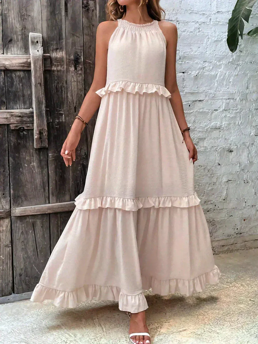 Sarah | Maxy Ruffle Halter Dress (Almost sold out)