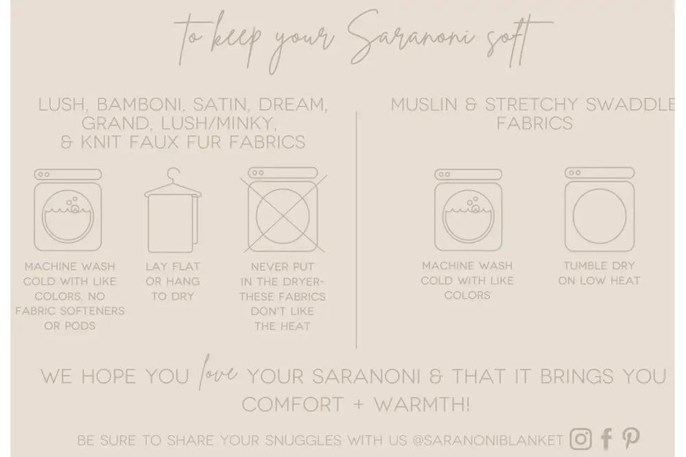 SARANONI Lush Mini Blanket - Ballet