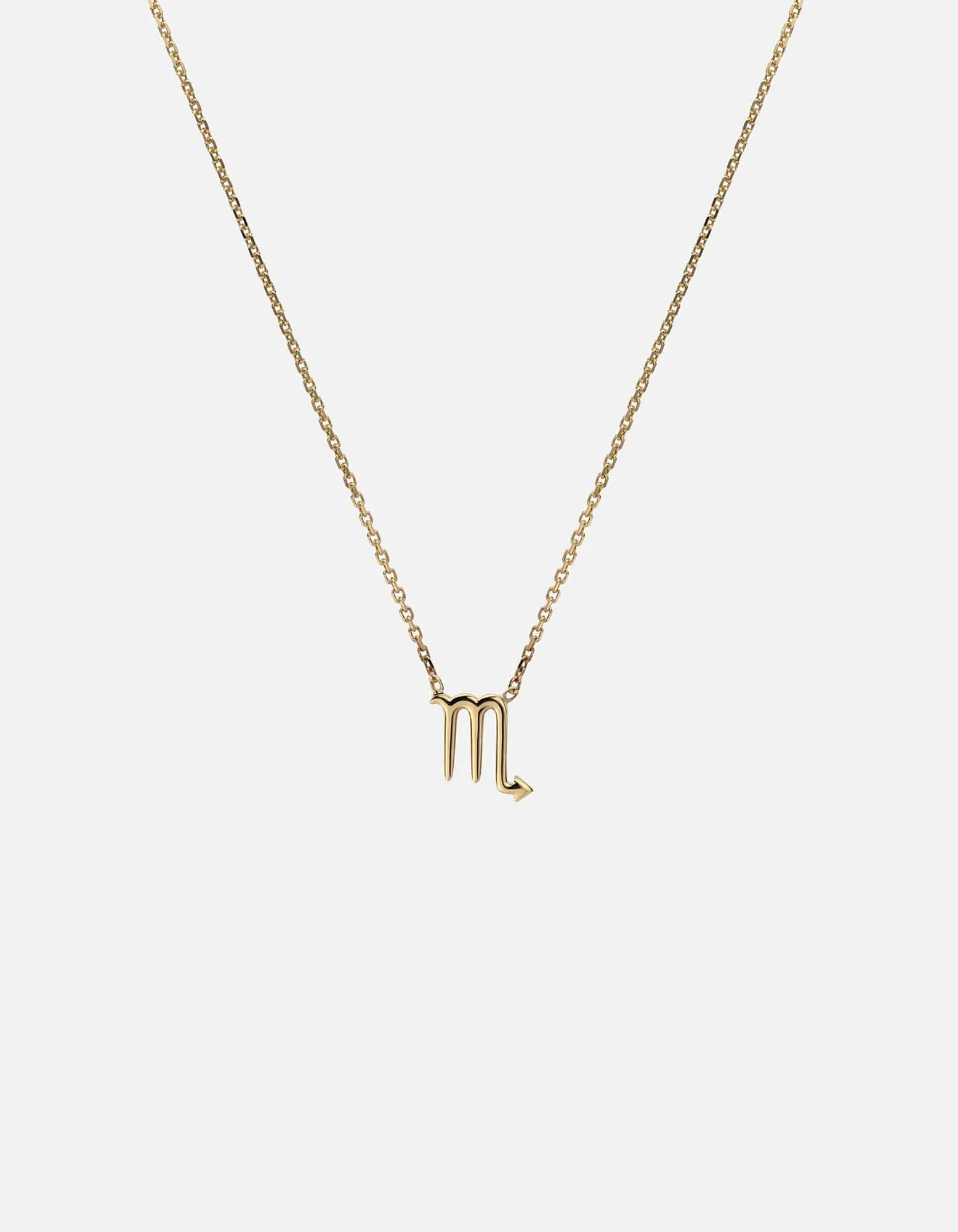Scorpio Astro Pendant Necklace, 14k Gold