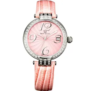 Seagull Beautiful Automatic  Women's Watch with 12,3,6,9 hour index and diamante bezel and lug. Calibre ST2130 Model 719.752