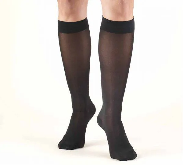SECOND SKIN Women's Sheer 20-30 mmHg Knee High Support Stockings