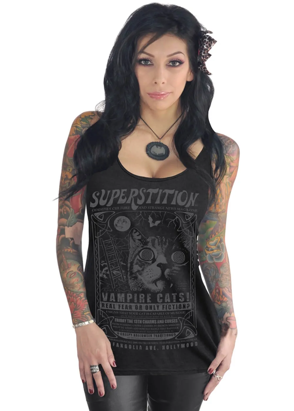 Serpentine Clothing Superstition Tank Top Girly T-Shirt Black