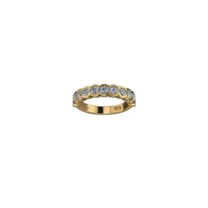 Shared Bezel Half Diamond Band