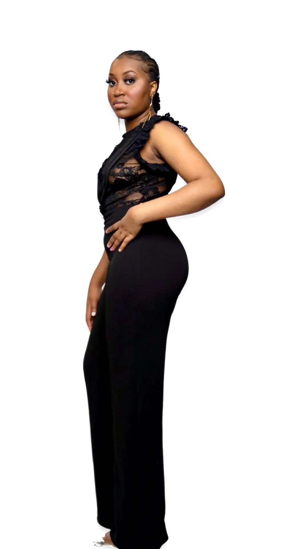 SHEER V JUMPSUIT