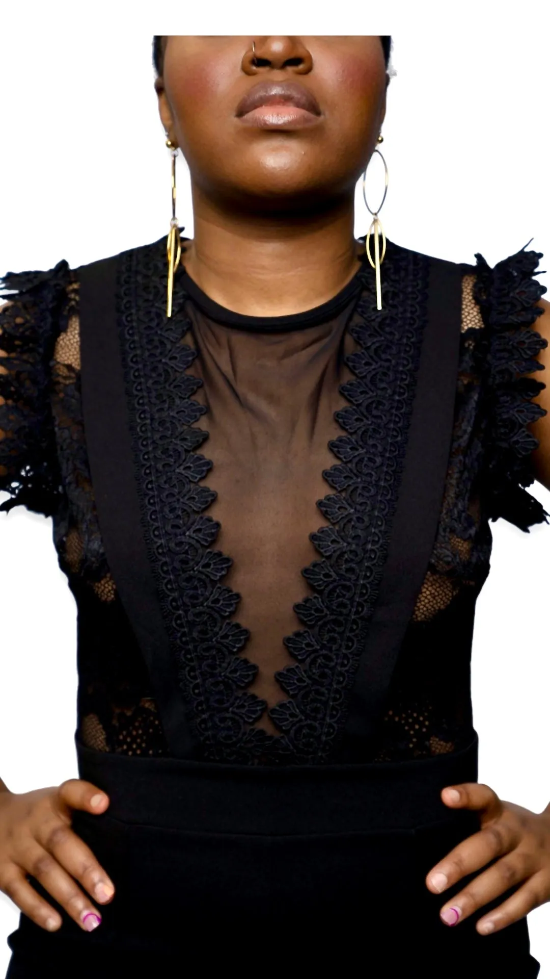 SHEER V JUMPSUIT