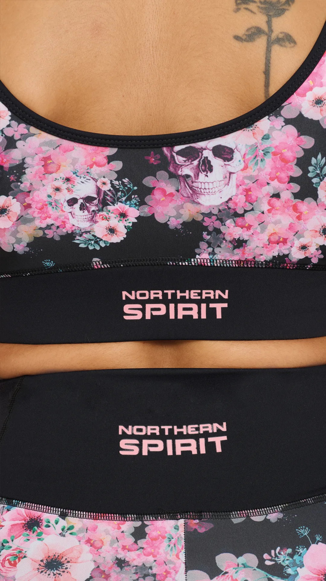 Short - NS Biker Skull Flower