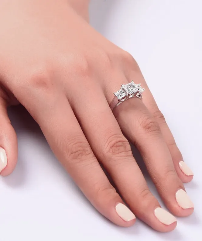 Simulated Diamond Trilogy Ring