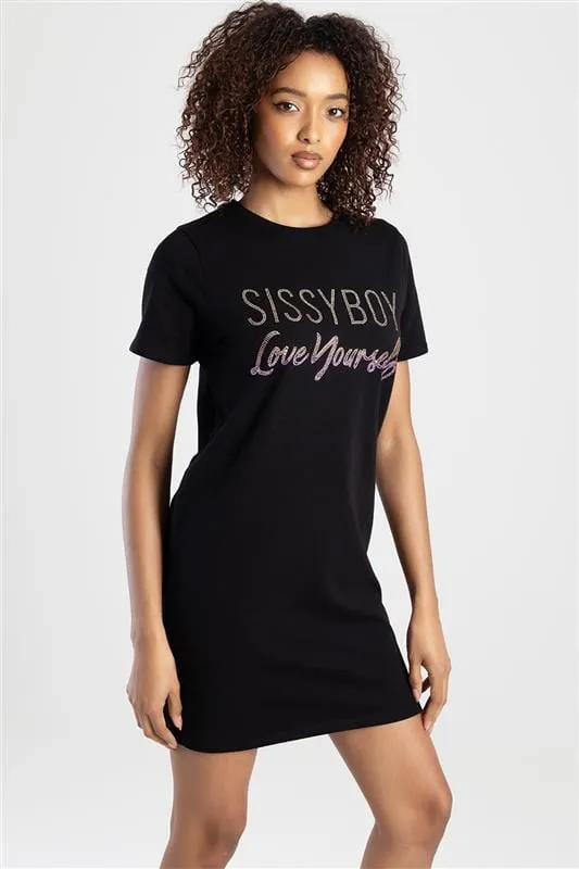 Sissy Boy Fraser T Shirt Dress Black