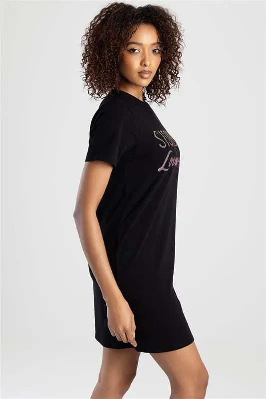 Sissy Boy Fraser T Shirt Dress Black